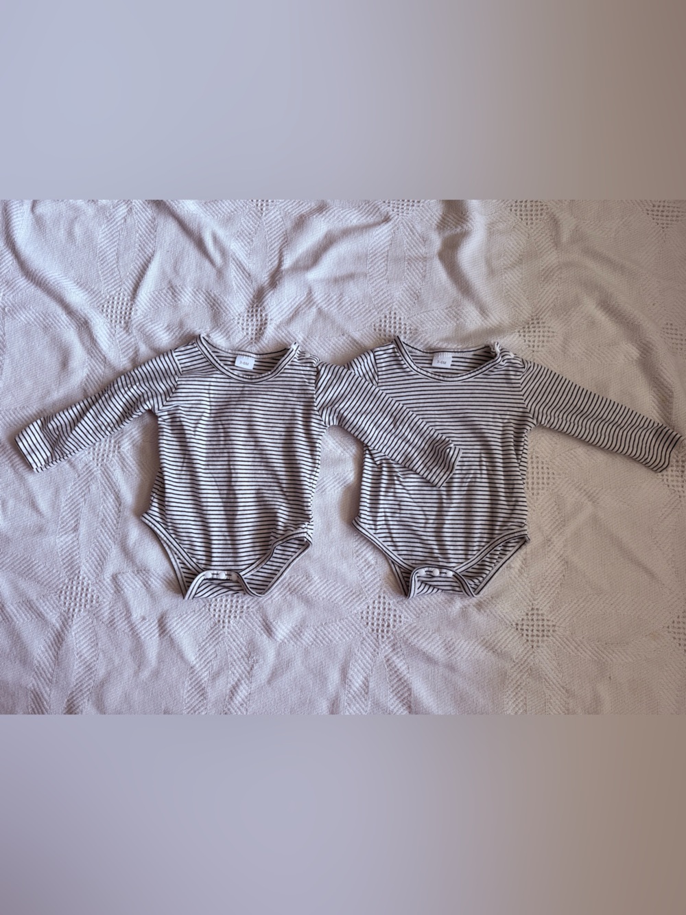Amazon Striped Long Sleeve Bodysuit | 3–6M | TWIN